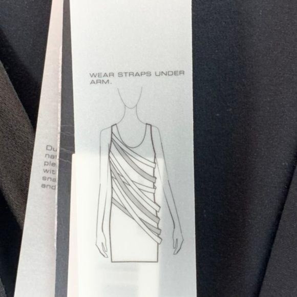 Halston 90s Black Strappy Body Con Mini Dress Large - Picture 5 of 6